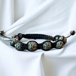 Black hematite Shamballa bracelet